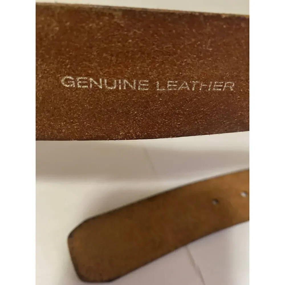 Fossil distressed Leather Belt 1954 Mens Sz 42 Brown silver tone buckle classic